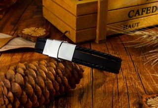 Pulsera de Cuero y Acero Bandera Triple de Italia