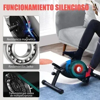 Bici Estática de Pedales con Monitor Eléctrico