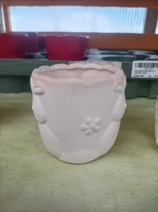 Set 3 Mini Vasi Ceramica Coniglio Gallina