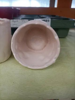 Set 3 Mini Vasi Ceramica Coniglio Gallina