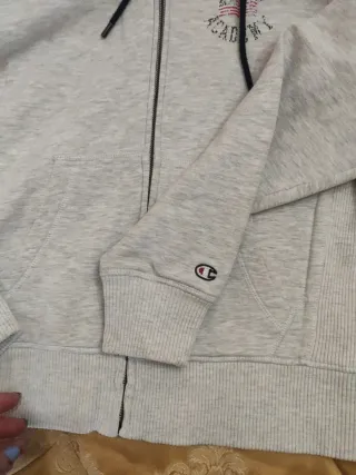 Felpa Champion Uomo Grigia Zip M