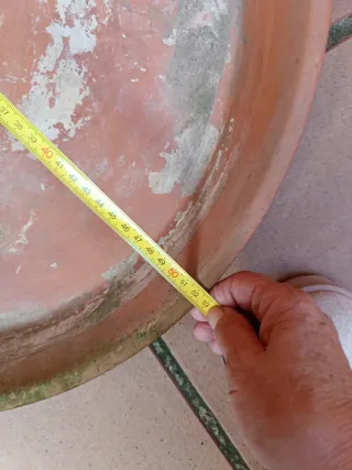 2 Platos  grandes XL para macetas, terracota.