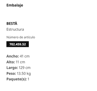 Estructura BESTÅ IKEA negro-marrón 120×40×38