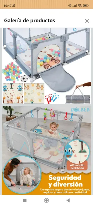 Parque infantil bebé 120x120 cm