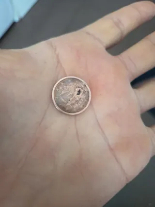 Moneda 2 céntimos con fallo