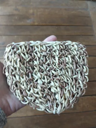 Pochette Vintage in Paglia Intrecciata