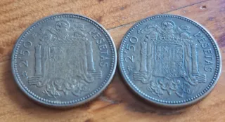 2 Monedas 2.50 Pesetas 1953 Franco