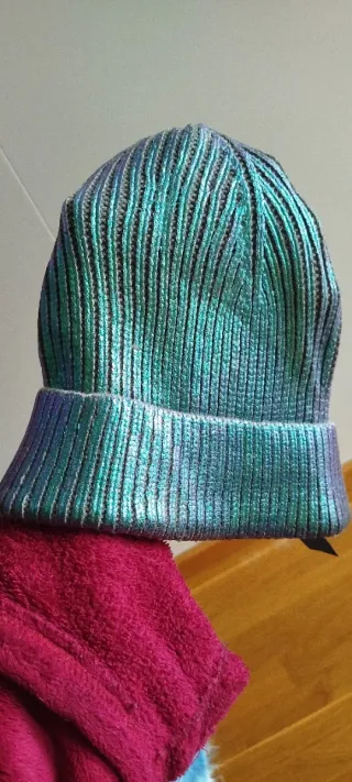 Gorro y bufanda azul celeste