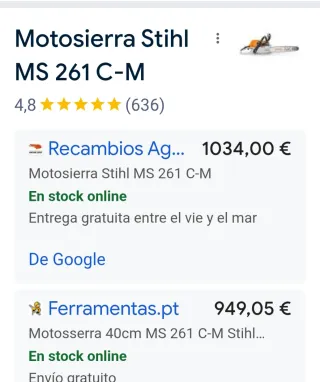 Motosierra Stihl MS 261