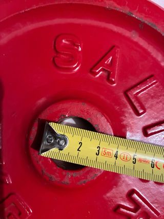 Discos de pesa Salter y barra