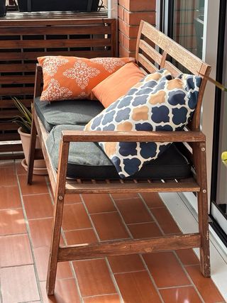 Sofá exterior madera 2 plazas