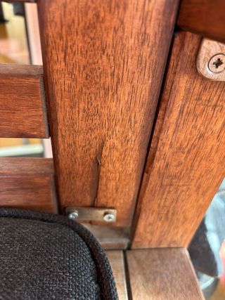 Sofá exterior madera 2 plazas