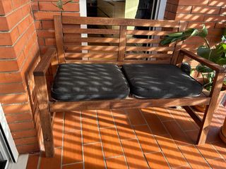 Sofá exterior madera 2 plazas