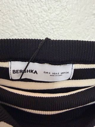 Vestido tubo rayas blanco y negro