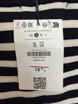 Vestido tubo rayas blanco y negro