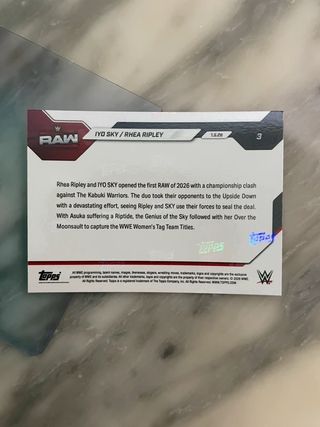 Topps Now WWE Raw - IYO SKY / RHEA RIPLEY