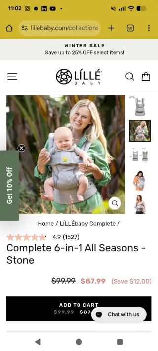 Mochila Portabebés Lillebaby Negra