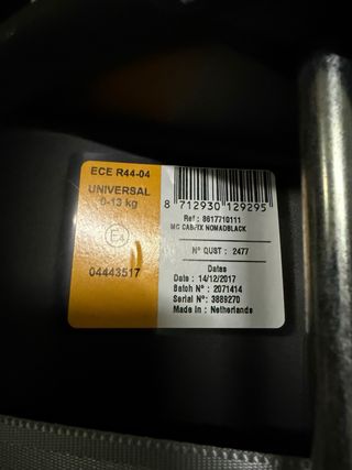 Maxi-Cosi CabrioFix Grupo 0+ (0-13kg)