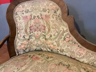 Sofá antiguo madera y tela 180cm