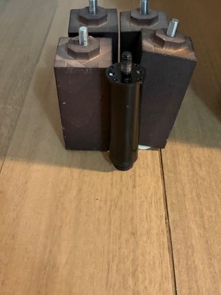 Somier base tapizada negro polipiel