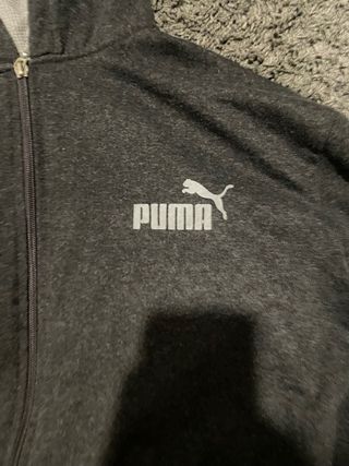 Sudadera Puma Gris con Cremallera