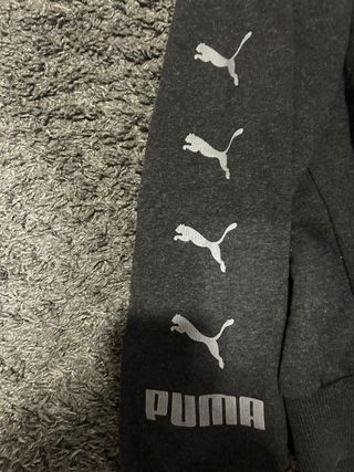 Sudadera Puma Gris con Cremallera
