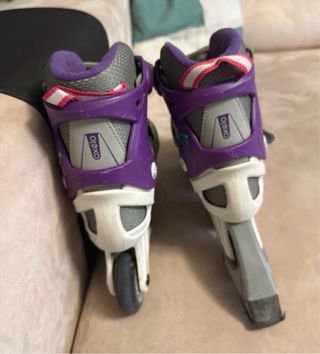 Patines Oxelo Morado y Gris Talla 35-38