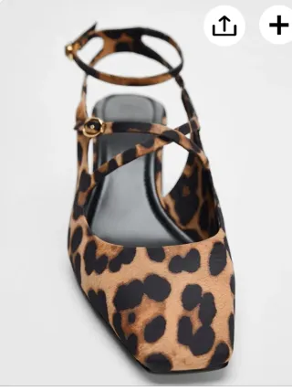 Zapatos Zara Animal Print Marrón y Negro