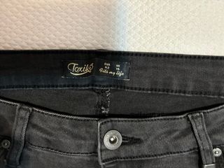 Vaqueros pitillo grises elásticos T42 cintura baja