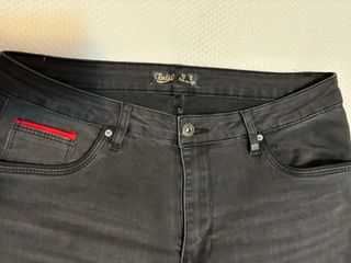 Vaqueros pitillo grises elásticos T42 cintura baja