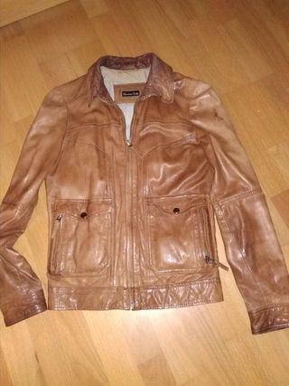 Chaqueta de piel Massimo Dutti mujer