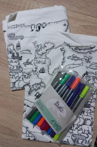 Fundas de almohadas para colorear con rotuladores