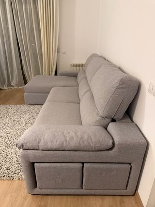 Sofá cama 5 plazas con chaiselongue y arcón Frank