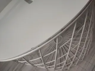 Mesa de centro redonda con almacenaje blanca Ikea