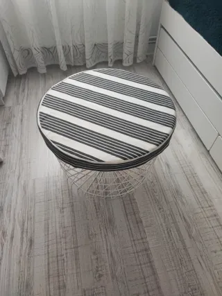 Mesa de centro redonda con almacenaje blanca Ikea