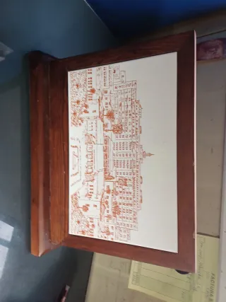 Cuadro Madera Azulejo Hospital