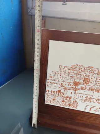 Cuadro Madera Azulejo Hospital