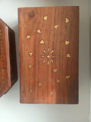 Lote 4 Cajas Madera Decoradas