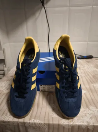Adidas Gazelle Indoor W Azul/Amarillo Talla 44