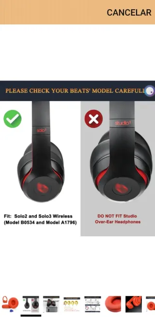 Cuscinetti Beats rossi