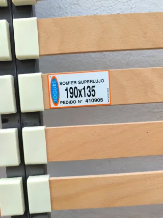 Somier de matrimonio con patas