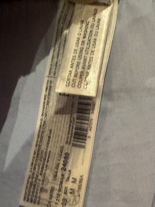 Jersey Mango Beige con Camisa azul