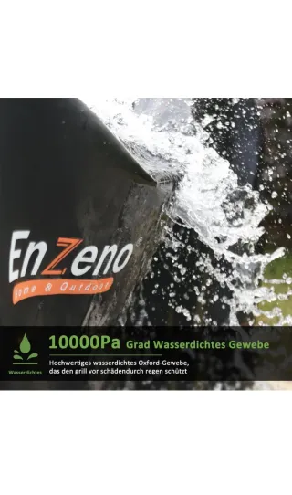 Funda Barbacoa o muebles Enzeno 147x61x122cm Negra