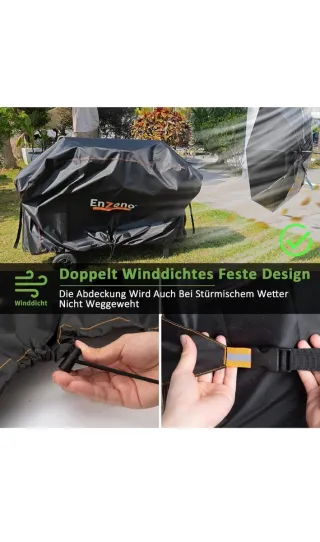 Funda Barbacoa o muebles Enzeno 147x61x122cm Negra