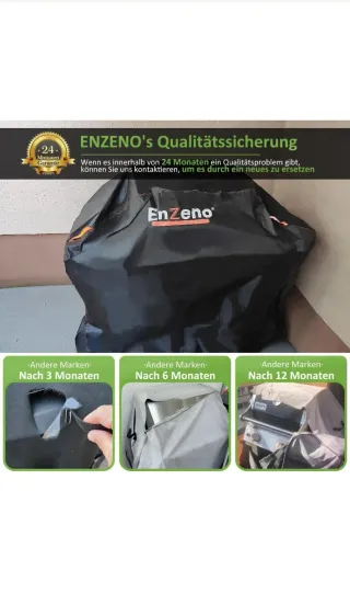 Funda Barbacoa o muebles Enzeno 147x61x122cm Negra