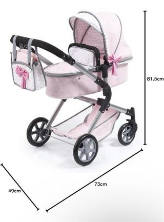 Carrito Muñecas Claudio Reig Rosa