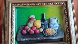 Colección cuadritos bodegones pintados a mano