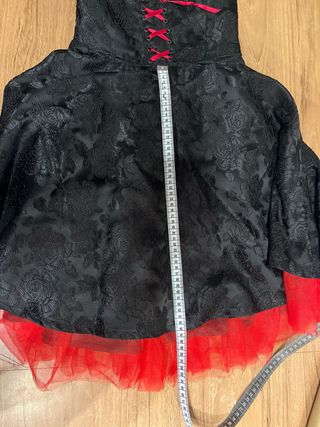 Vestido Pin Up Negro Encaje Rojo