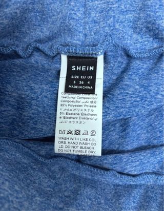 Gonna Shein blu con spacco. Tg S.