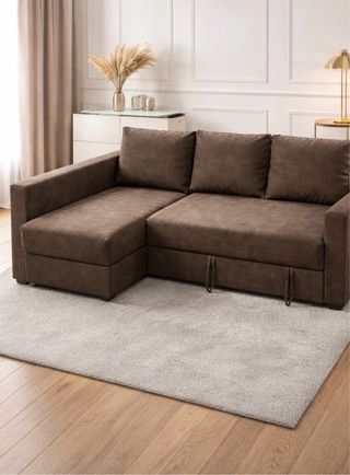 Sofá Cama Ikea Beige/Marrón